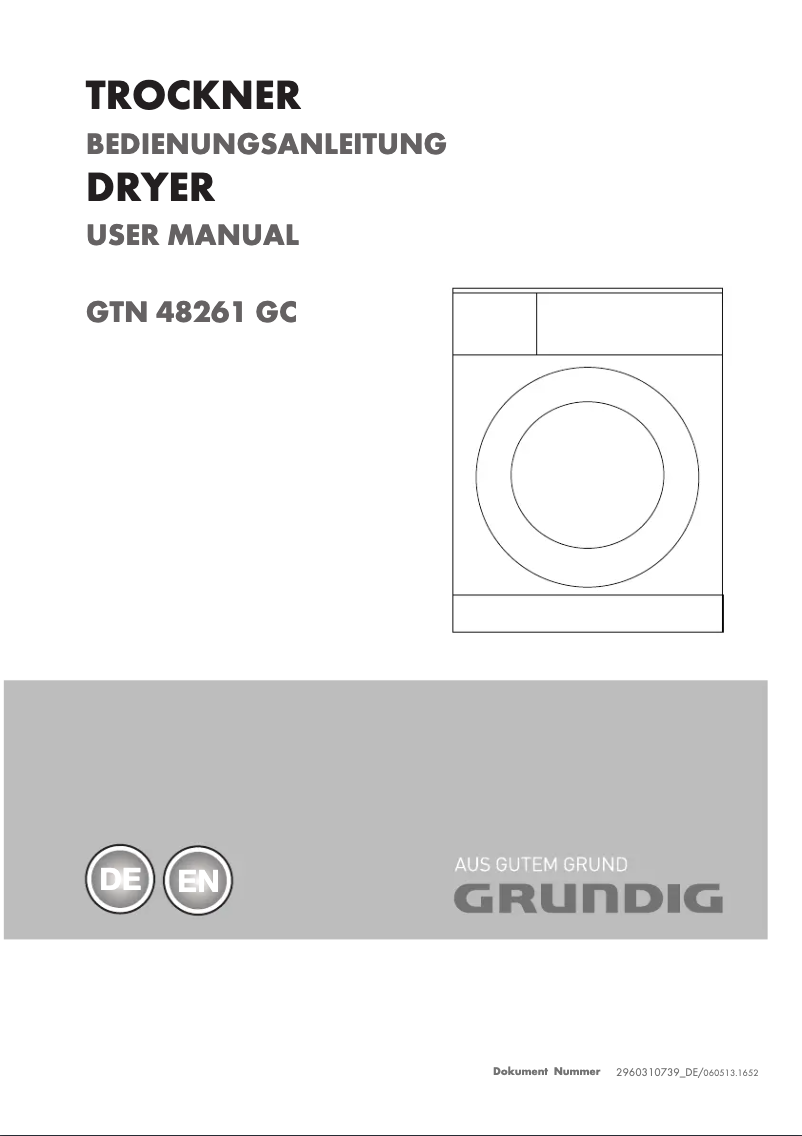Página 1 del manual Manual de usuario Grundig GTN 48261 GC