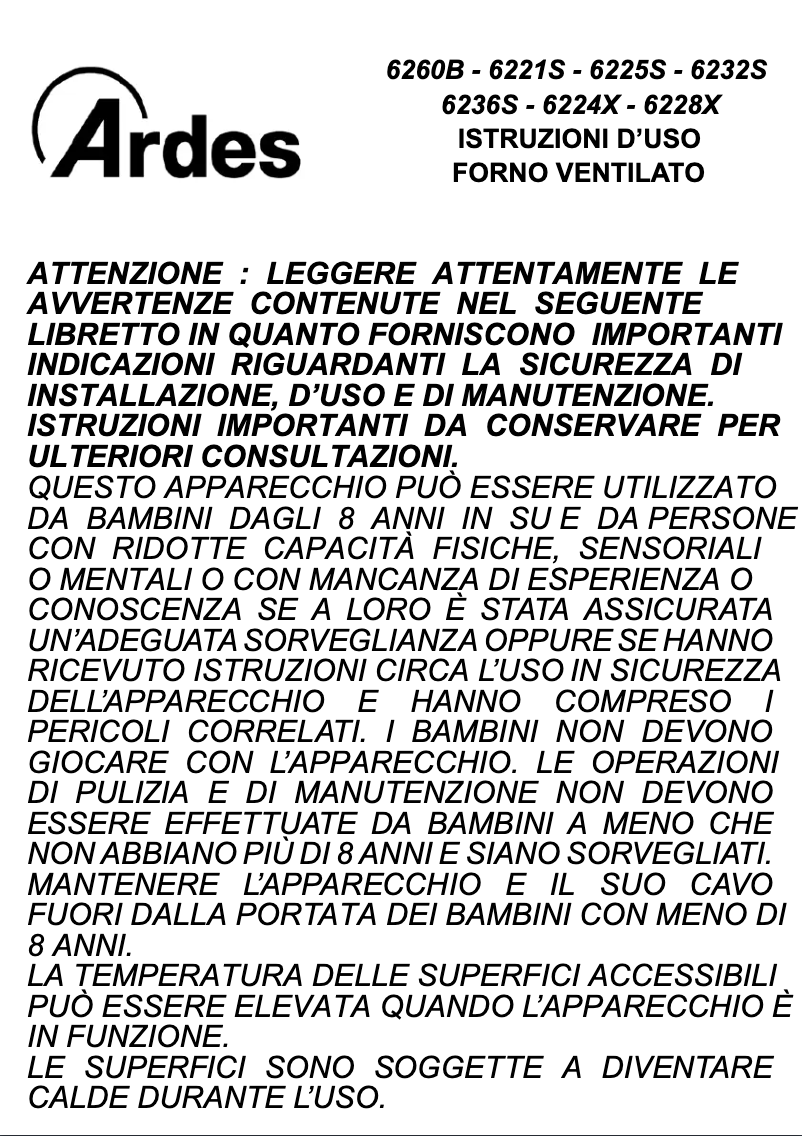 Imagen de la primera página del manual del dispositivo AR6228X