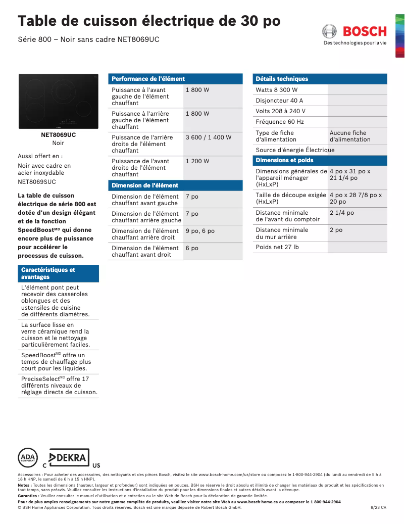 Imagen de la primera página del manual del dispositivo NET8069UC