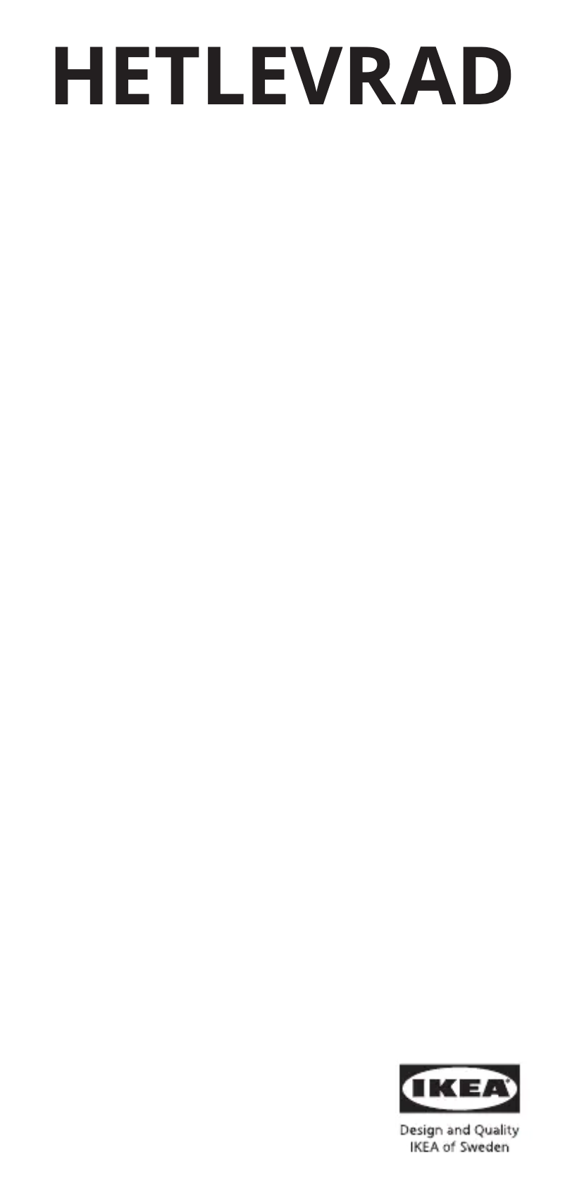 Imagen de la primera página del manual del dispositivo HETLEVRAD 705.210.54