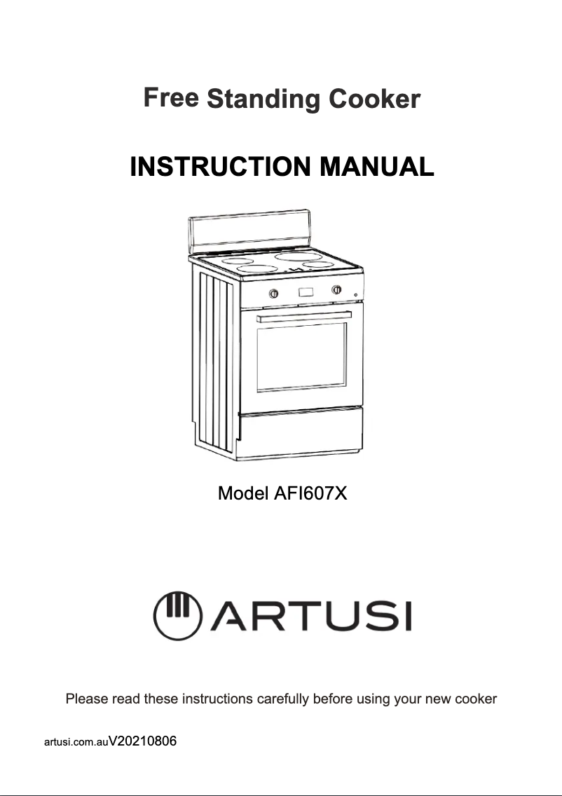 Página 1 del manual Manual de usuario Artusi AFI607X