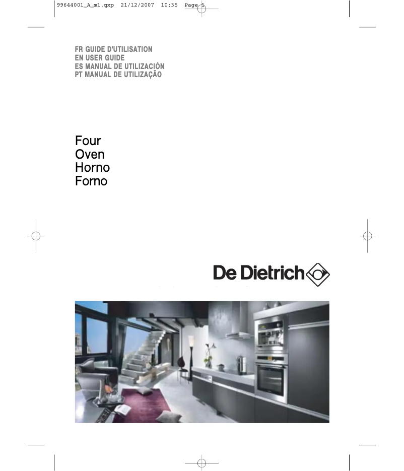 Página 1 del manual Manual de usuario De Dietrich DOD788B