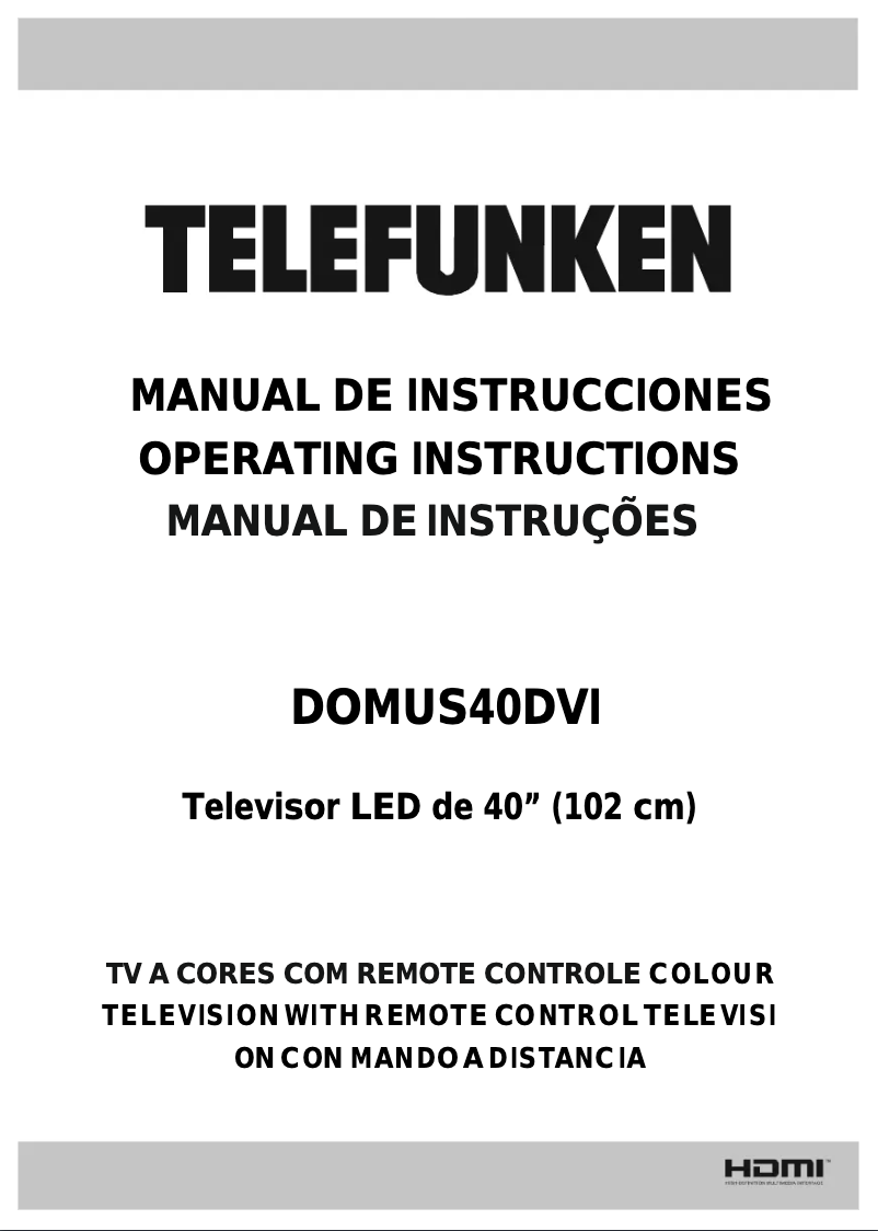 Imagen de la primera página del manual del dispositivo DOMUS40DVI