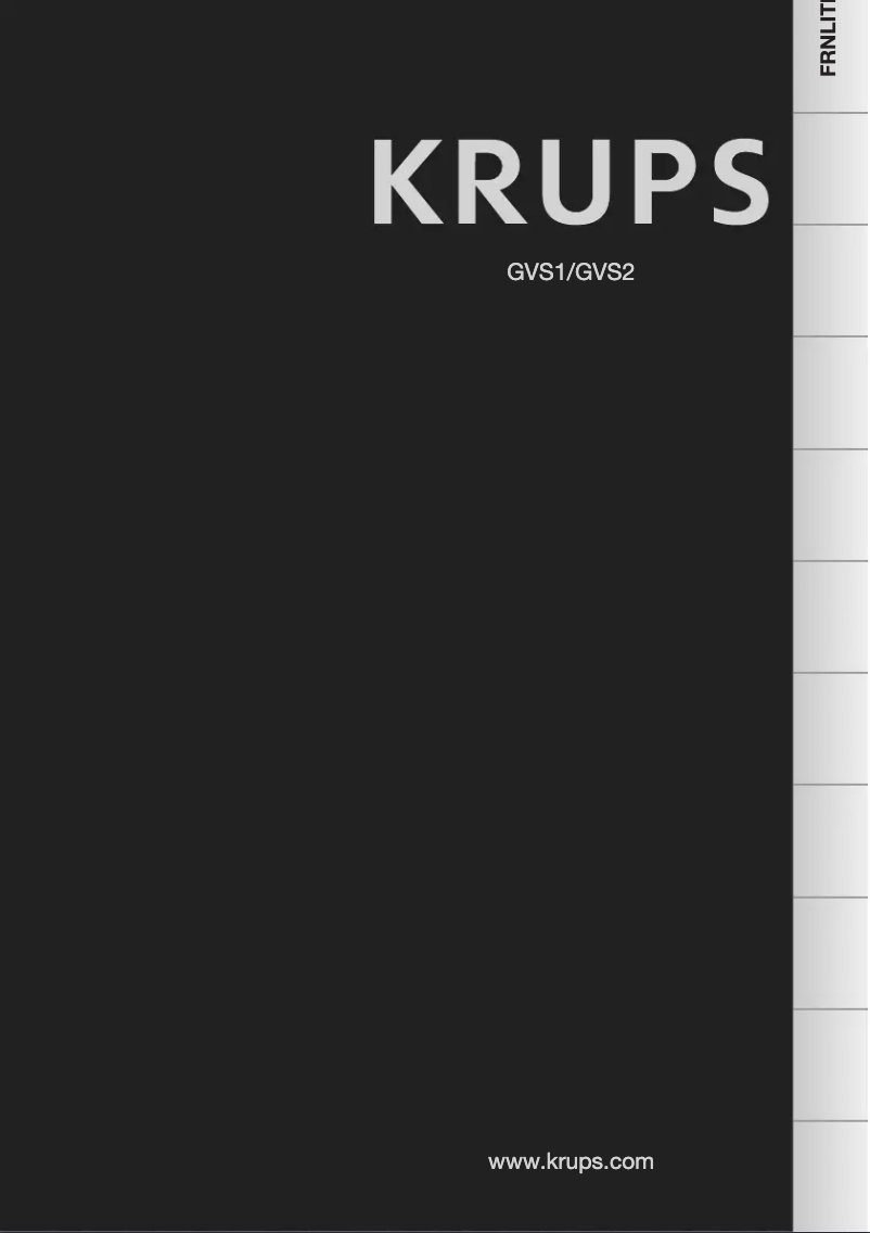 Página 1 del manual Manual de usuario Krups Venise GVS141