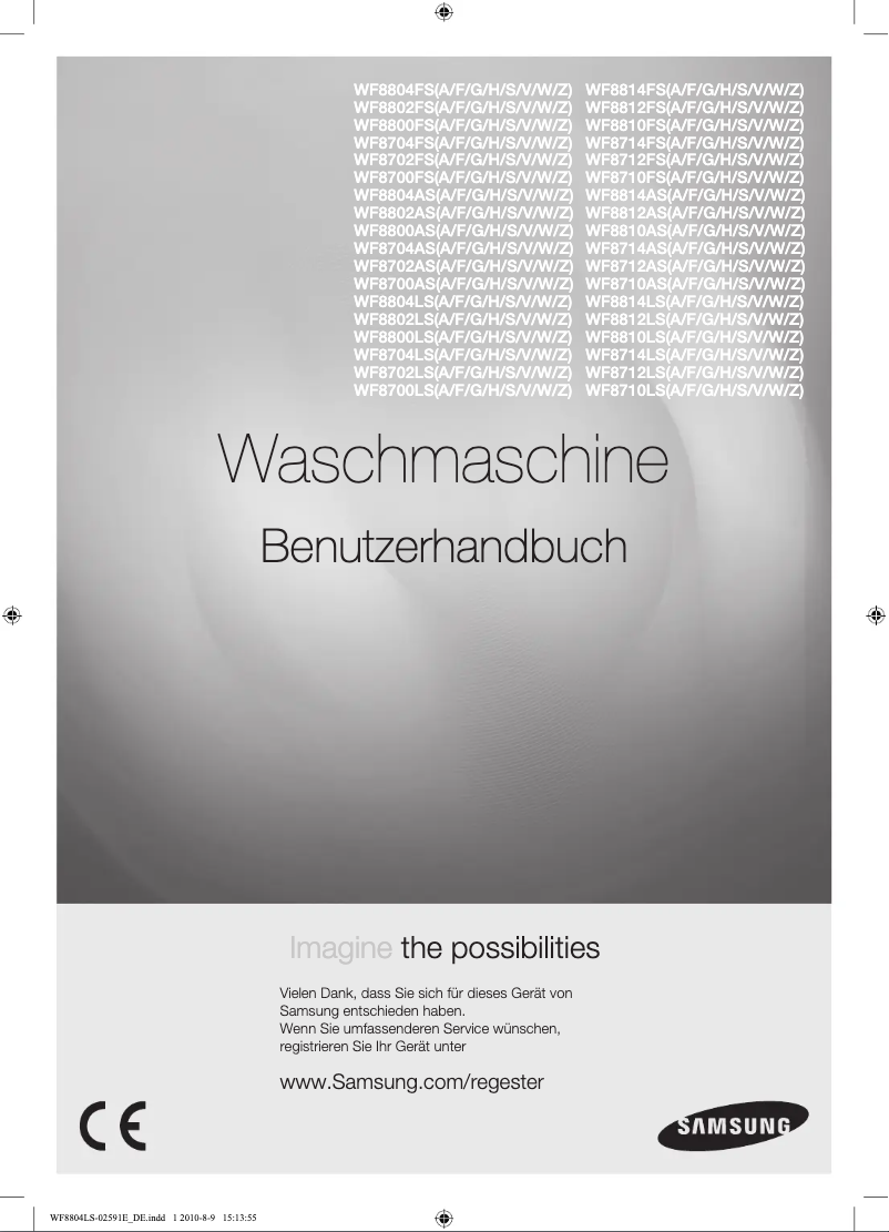 Imagen de la primera página del manual del dispositivo WF8712FS