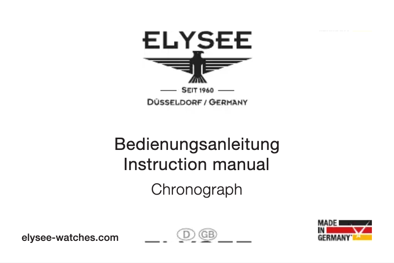 Página 1 del manual Manual de usuario Elysee Racetrack1 80560WB