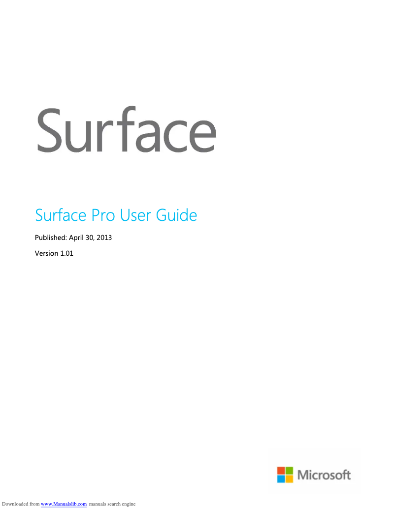 Imagen de la primera página del manual del dispositivo Surface Pro 9