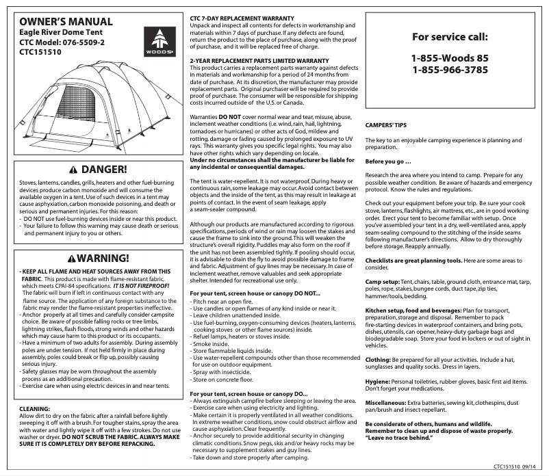 Imagen de la primera página del manual del dispositivo Eagle River 10