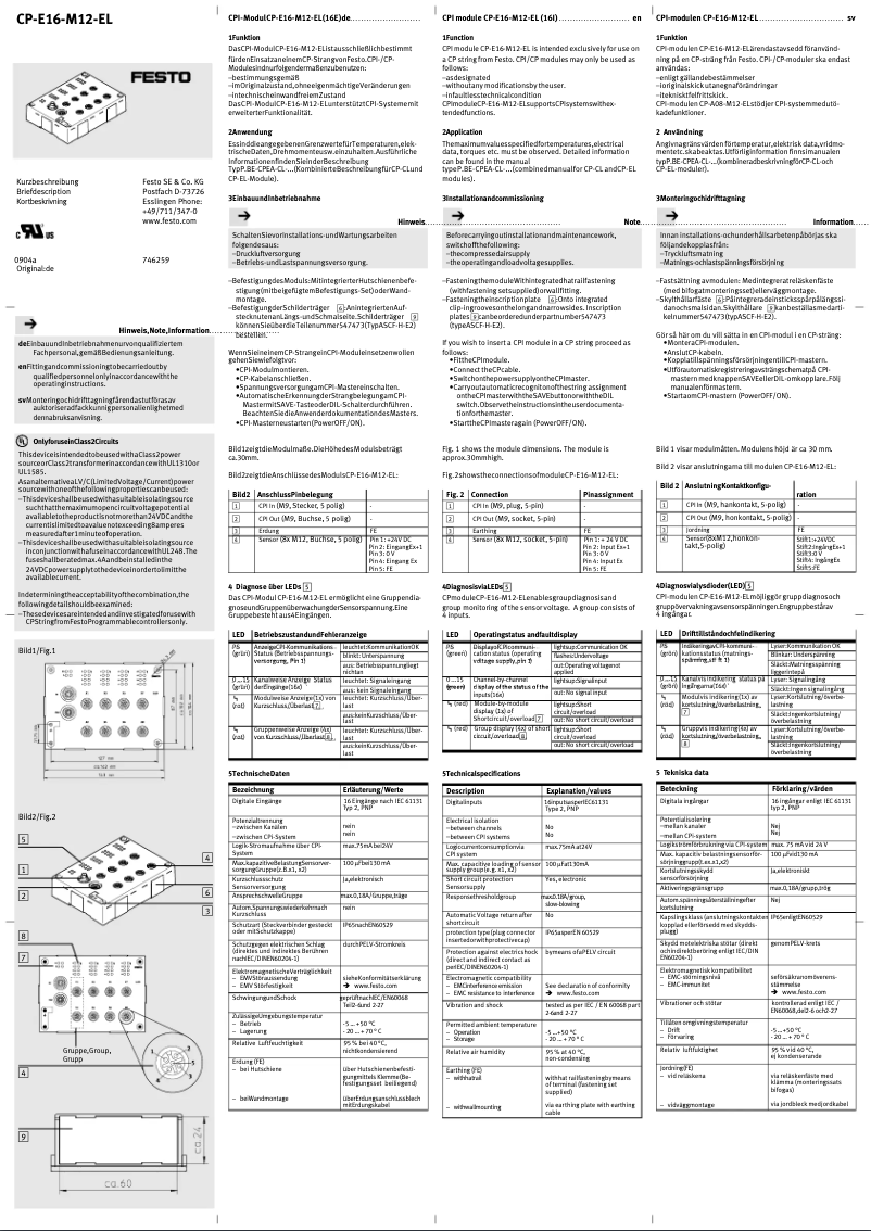 Imagen de la primera página del manual del dispositivo CP-E16-M12-EL