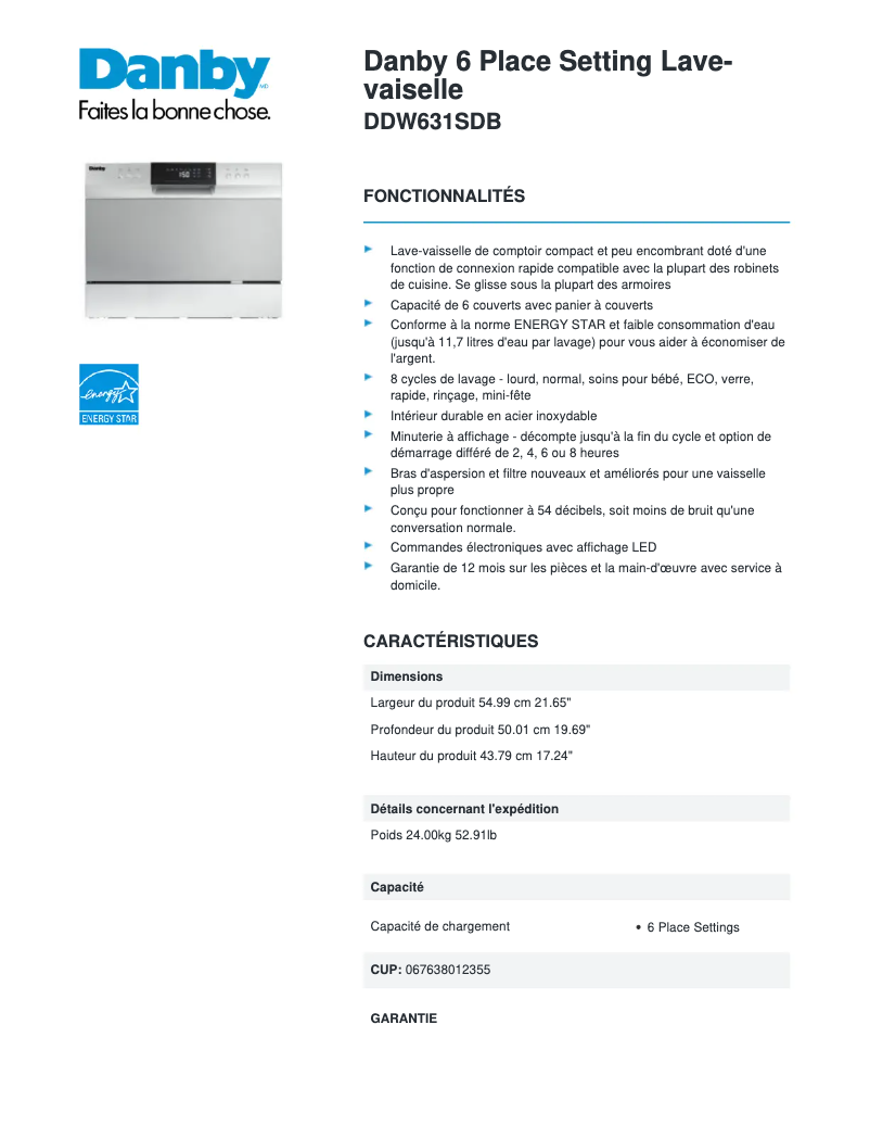 Imagen de la primera página del manual del dispositivo DDW631SDB