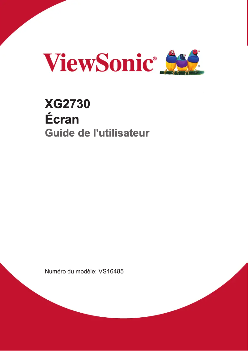Imagen de la primera página del manual del dispositivo XG2730