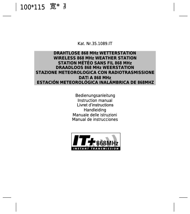 Imagen de la primera página del manual del dispositivo Spectro