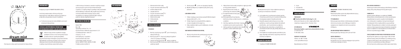 Imagen de la primera página del manual del dispositivo Dream Mist