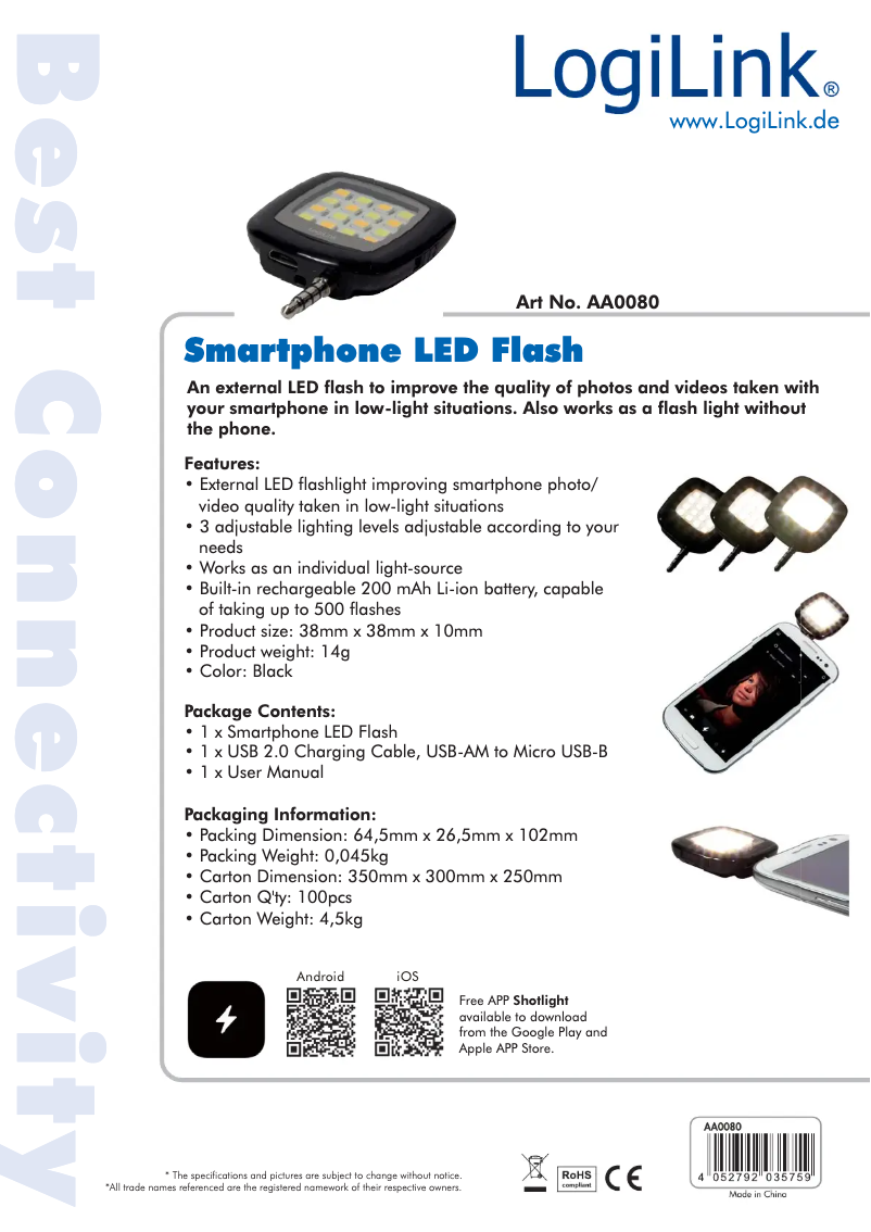 Imagen de la primera página del manual del dispositivo AA0080