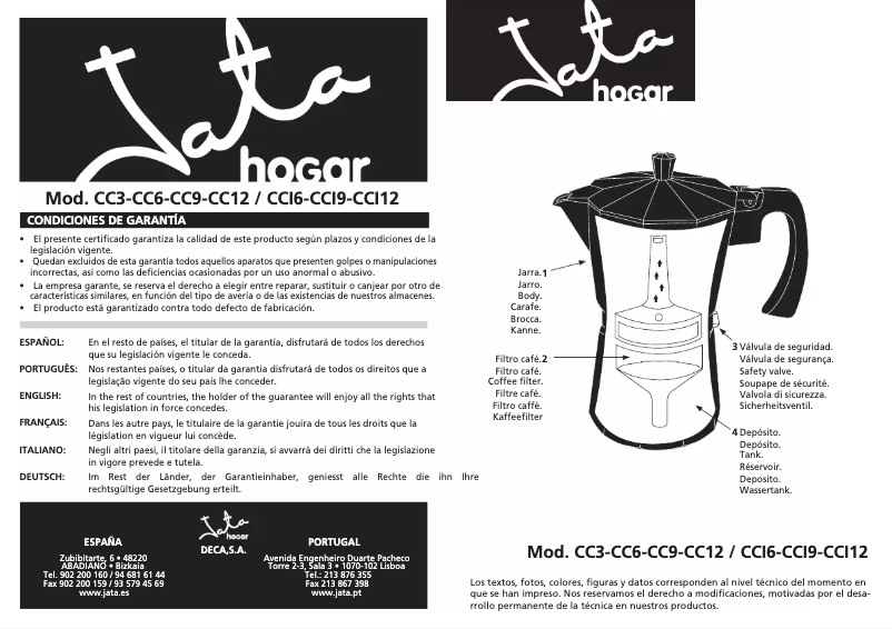 Imagen de la primera página del manual del dispositivo CCI