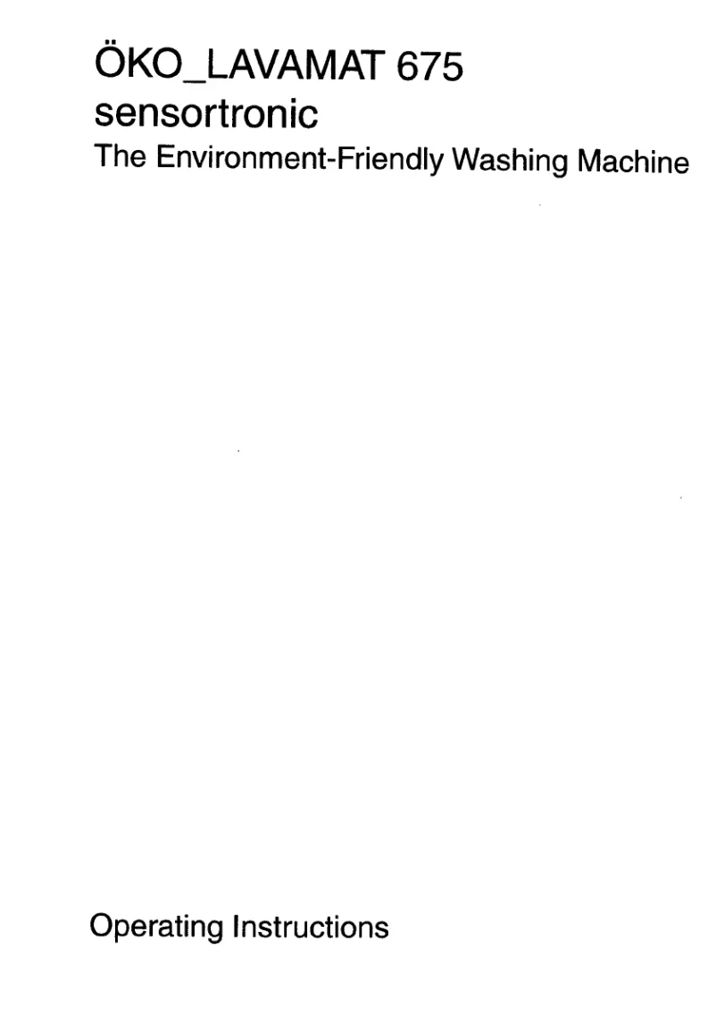 Imagen de la primera página del manual del dispositivo Lavamat 675 w