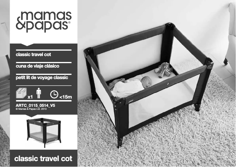 Página 1 del manual Manual de usuario Mamas & Papas Classic Travel Cot