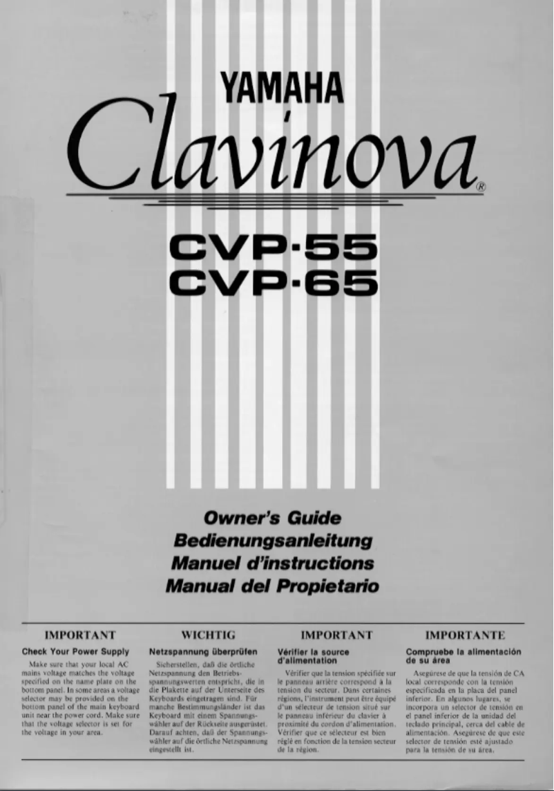 Página 1 del manual Manual de usuario Yamaha Clavinova CVP-55