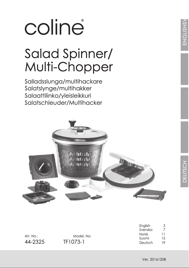 Página nº 1 - Manual de usuario Coline TF1073-1