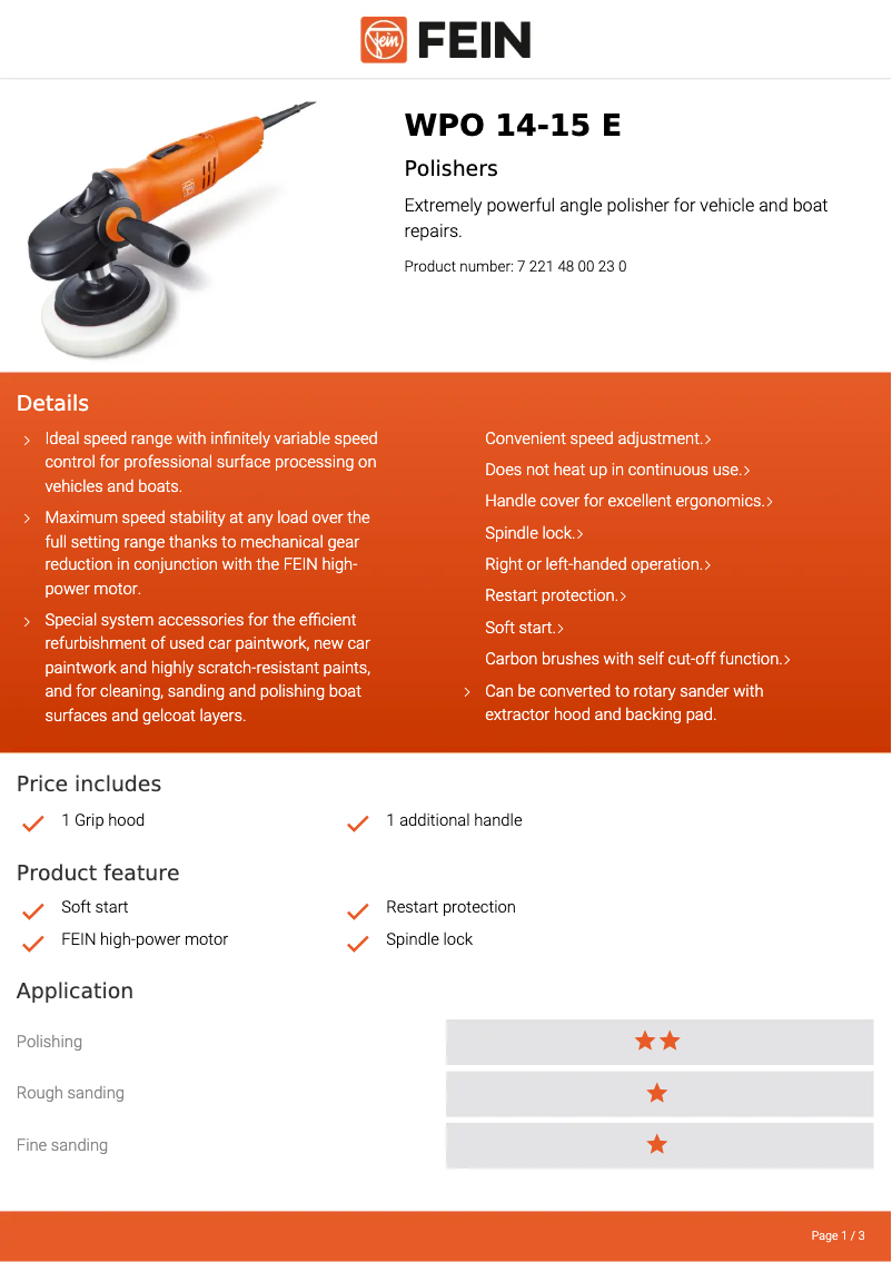 Imagen de la primera página del manual del dispositivo WPO 14-15 E