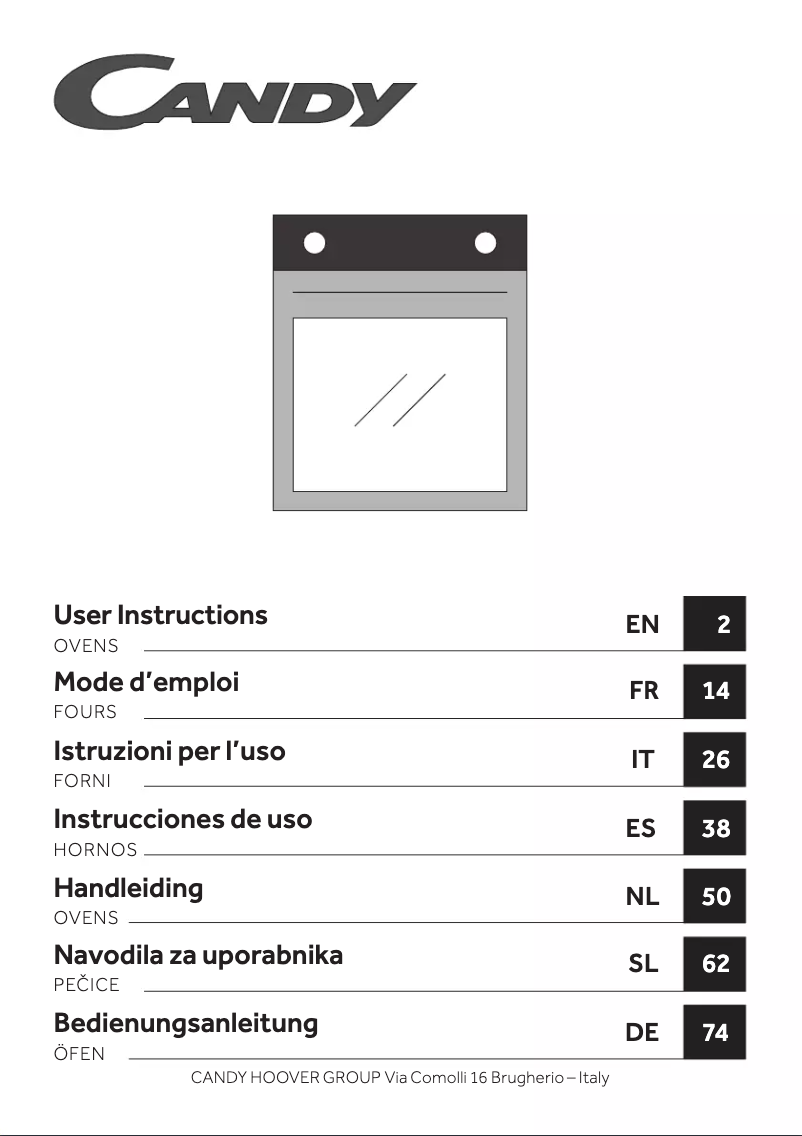 Página 1 del manual Manual de usuario Candy PCI27XCHW6LX
