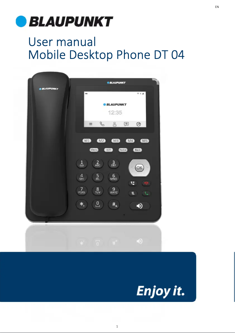 Página 1 del manual Manual de usuario Blaupunkt DT 04