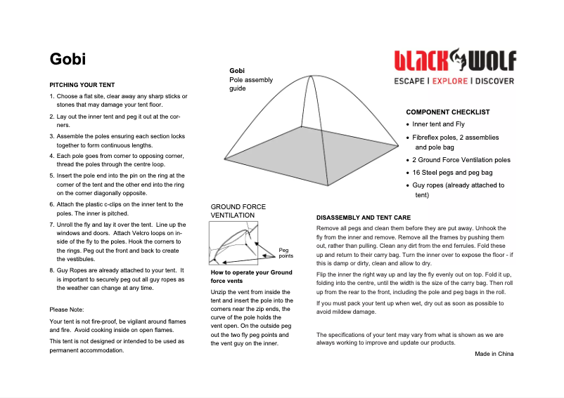 Imagen de la primera página del manual del dispositivo Gobi