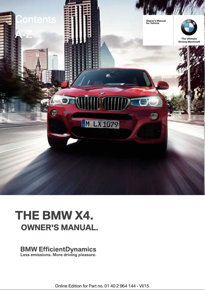 Página 1 del manual Manual de usuario BMW X4 xDrive35i (2016)