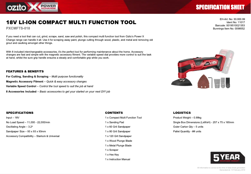 Imagen de la primera página del manual del dispositivo PXCMFTS-018