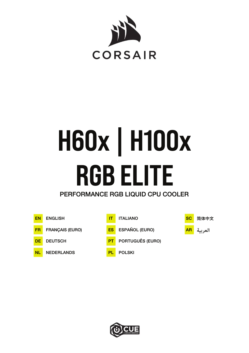 Página 1 del manual Manual de usuario Corsair iCUE H100x