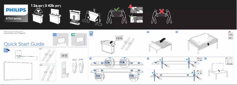 Imagen de la primera página del manual del dispositivo 55PUS6754