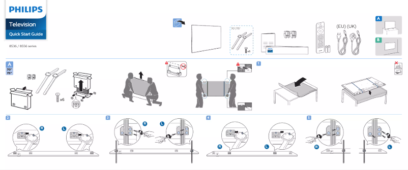 Página 1 del manual Guía de inicio rápido Philips 70PUS8536