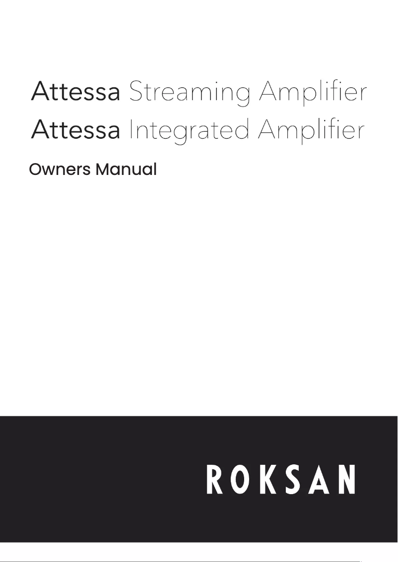 Imagen de la primera página del manual del dispositivo Attessa Streaming Amplifier