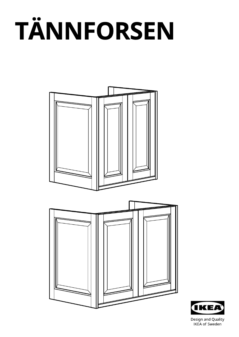 Imagen de la primera página del manual del dispositivo TÄNNFORSEN 705.354.66