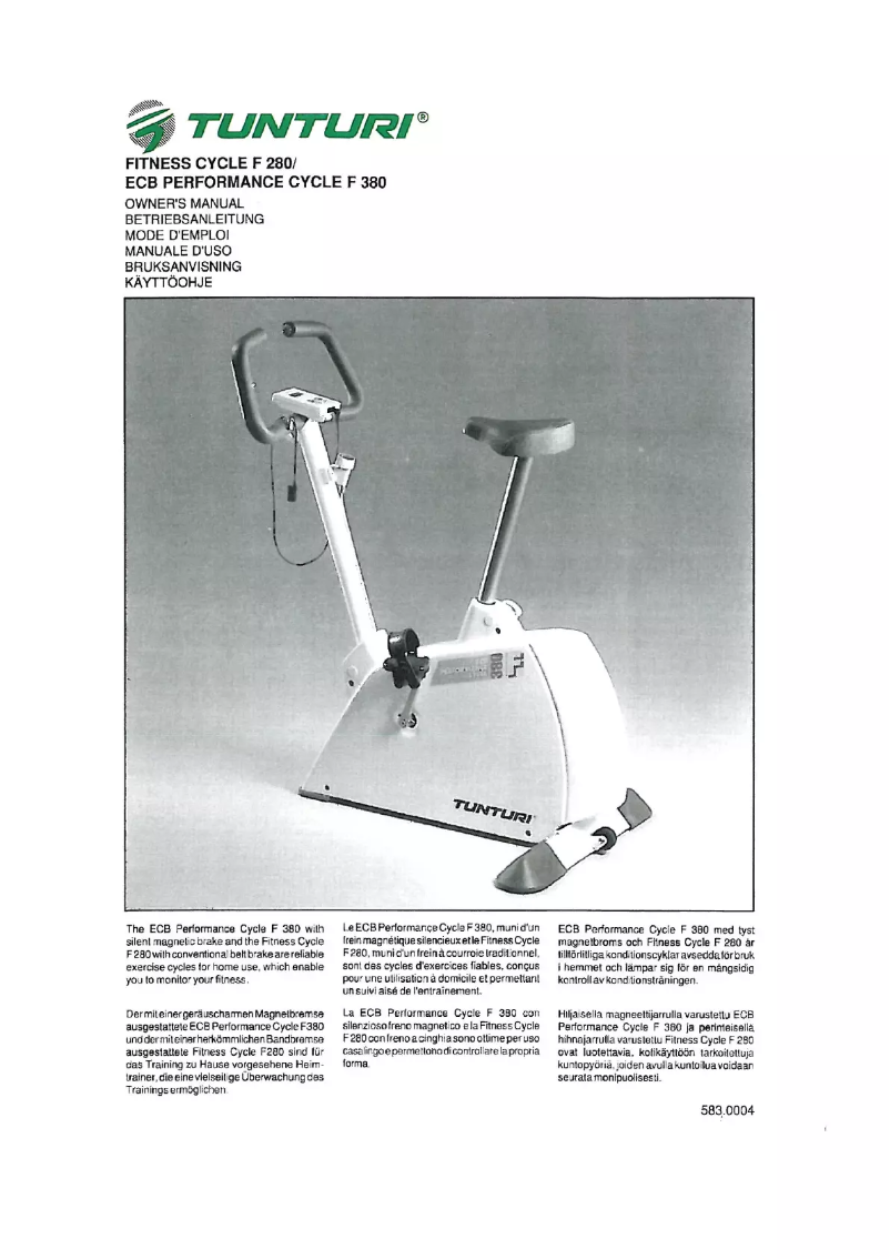 Imagen de la primera página del manual del dispositivo F280