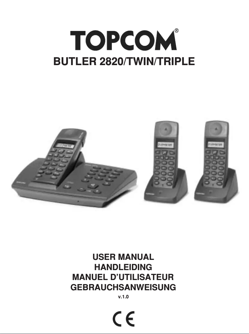 Página 1 del manual Manual de usuario Topcom Butler 2820