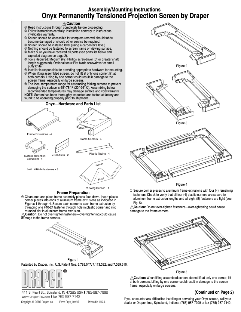 Imagen de la primera página del manual del dispositivo 253219 projection screen 253219
