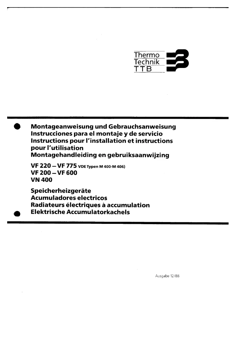 Imagen de la primera página del manual del dispositivo VF200