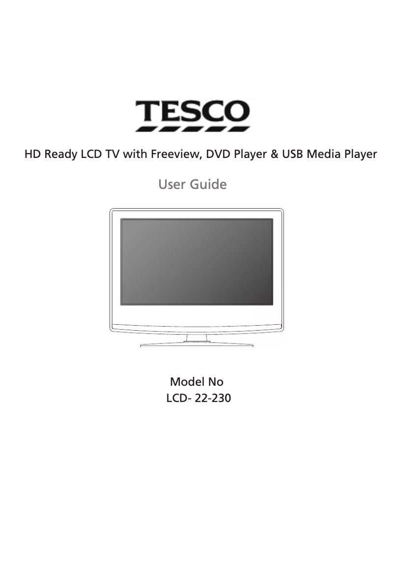 Página 1 del manual Manual de usuario Tesco LCD22-230