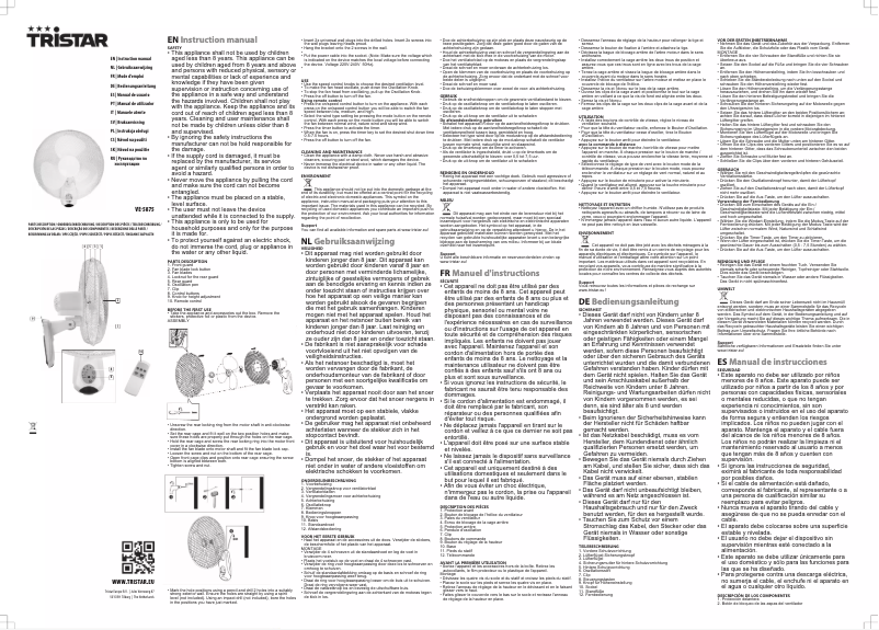 Imagen de la primera página del manual del dispositivo VE-5875