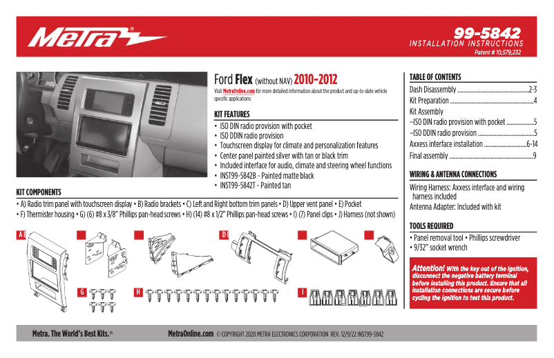 Imagen de la primera página del manual del dispositivo 99-5842B