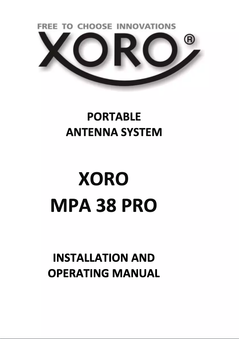 Imagen de la primera página del manual del dispositivo MPA 38 Pro