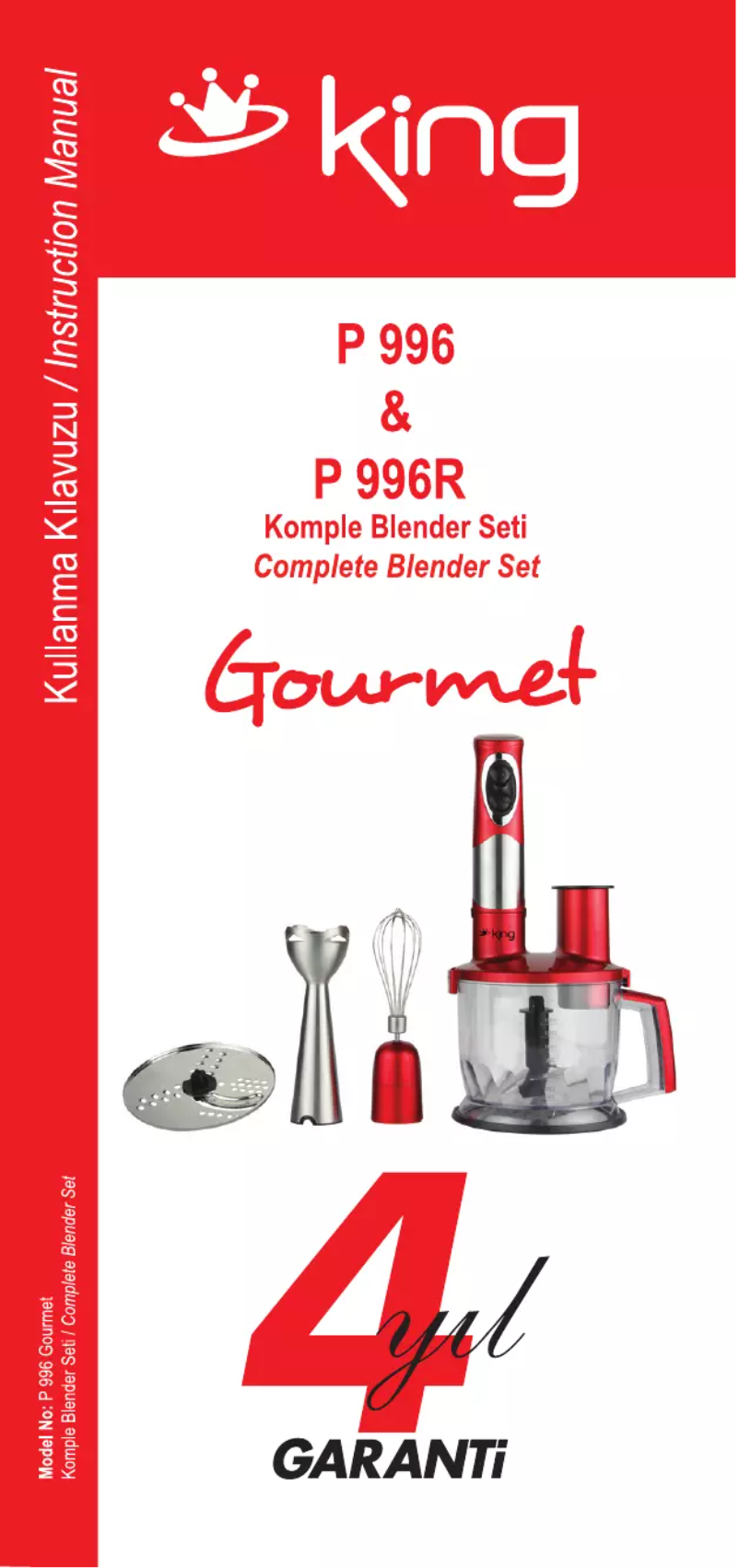 Imagen de la primera página del manual del dispositivo P-996