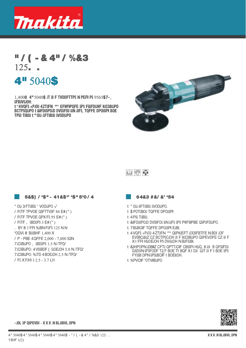 Imagen de la primera página del manual del dispositivo SA5040C