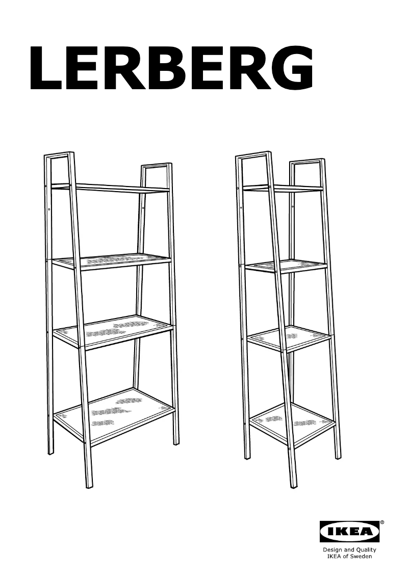 Página 1 del manual Manual de usuario Ikea LERBERG 201.863.99