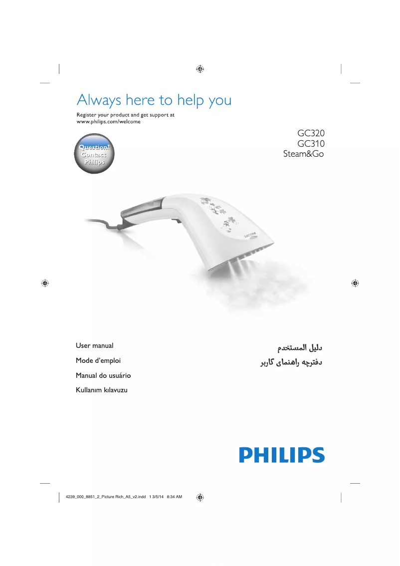 Página 1 del manual Manual de usuario Philips Steam&Go GC320