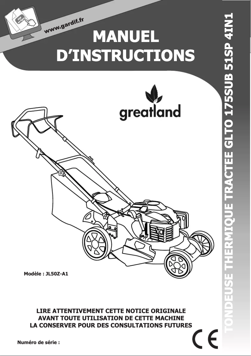 Página 1 del manual Manual de usuario Greatland GL TO 175 SUB 51 SP 4in1