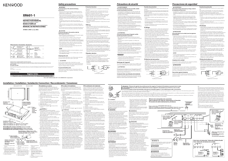 Imagen de la primera página del manual del dispositivo Excelon XR601-1