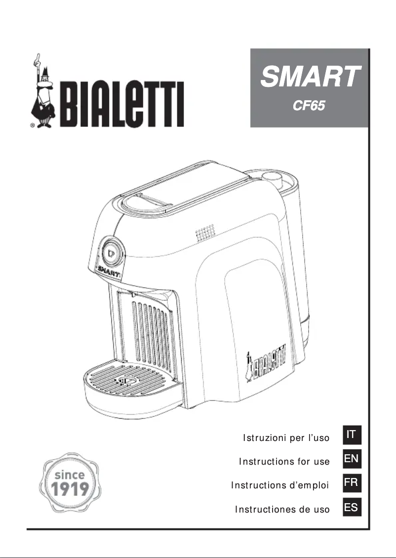 Página nº 1 - Manual de usuario Bialetti Smart CF65