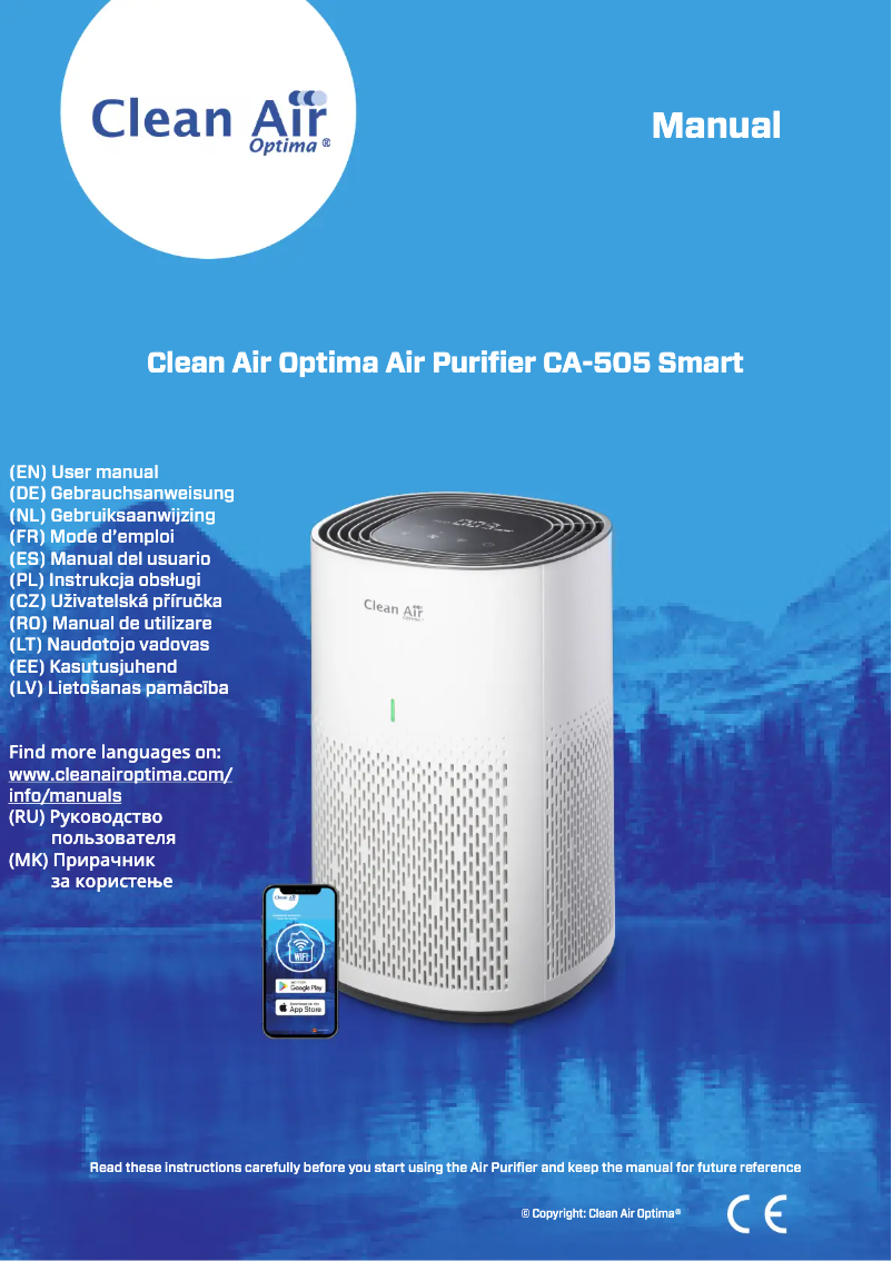 Página 1 del manual Manual de usuario Clean Air Optima CA-505 Smart